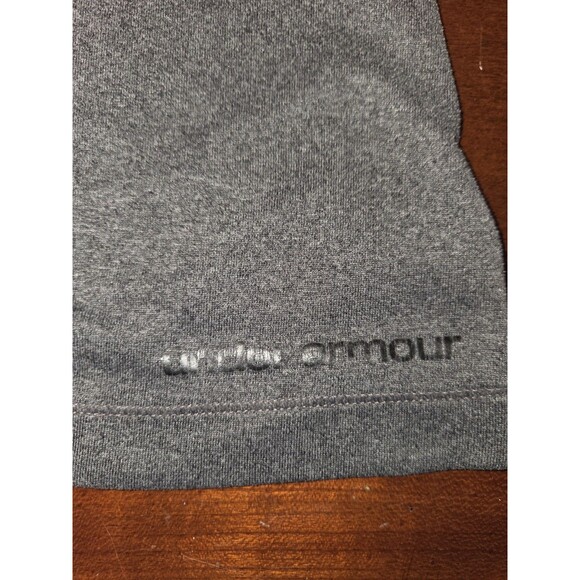 Under Armour HeatGear T-Shirt Women's XL Gray Fitted Short Sleeve Running Gym - Picture 3 of 5